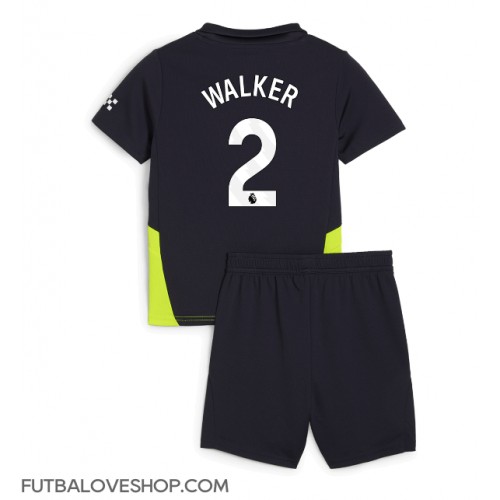 Dres Manchester City Kyle Walker #2 Preč pre deti 2024-25 Krátky Rukáv (+ trenírky)